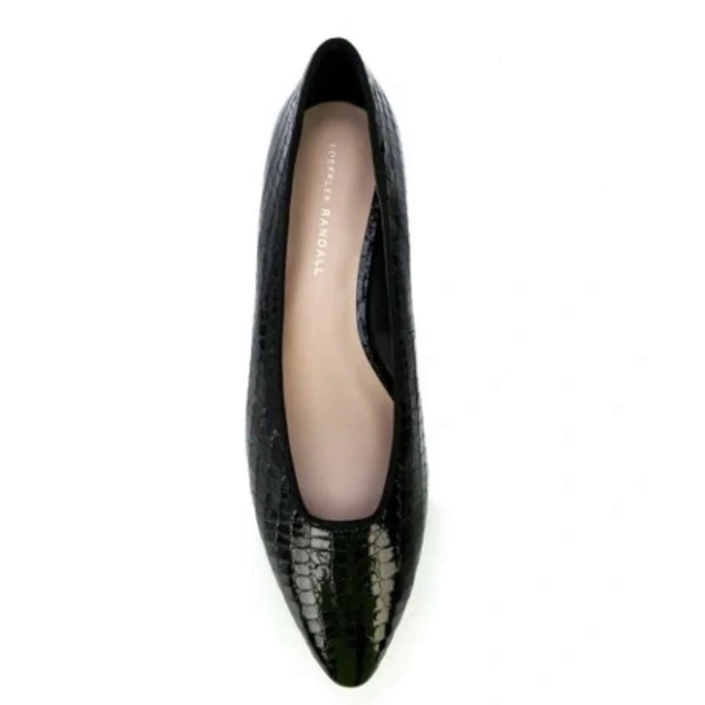 BRAND NEW Loeffler Randall Black Lizard Simone Ballet Flat Shoes Size 38